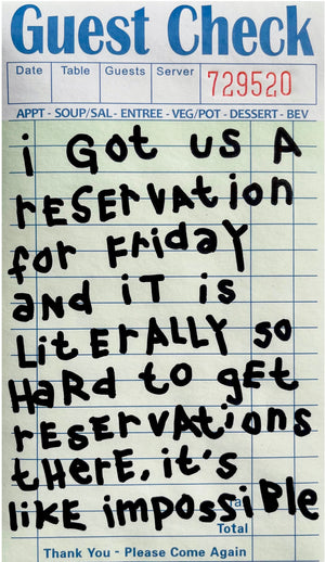 Friday Reservations - 12x18in