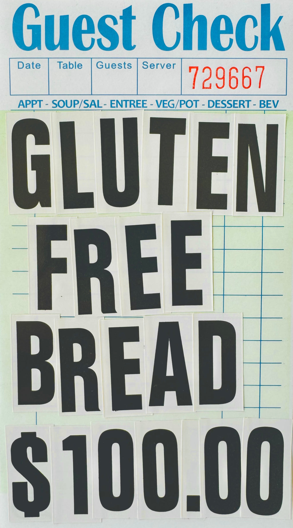 The $100 Gluten Free Bread - 12x18in