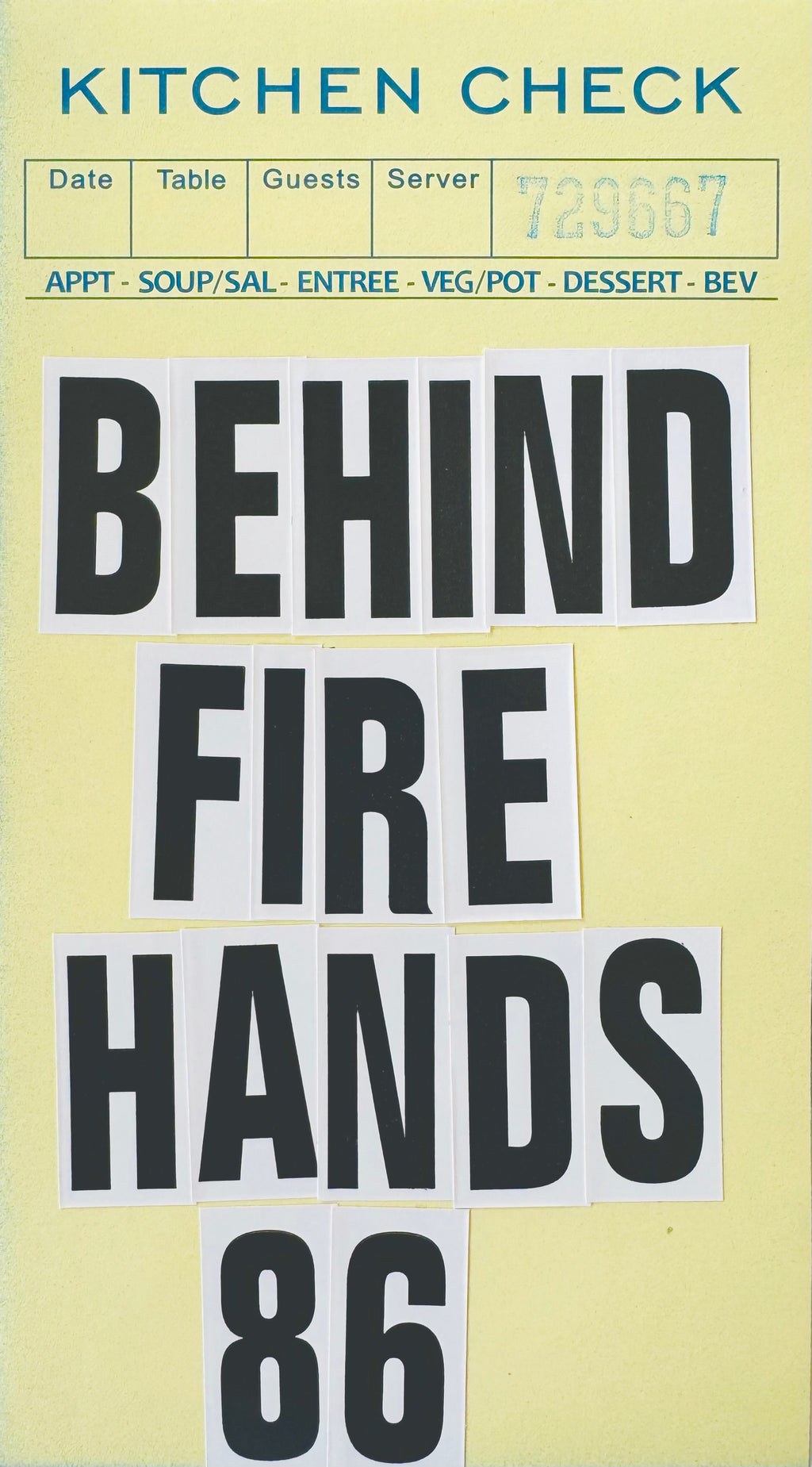 Behind! Fire! Hands! 86! - 12x18in Giclee Art Print
