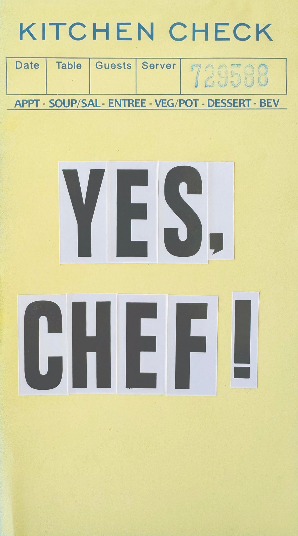 Yes, Chef! - 12x18in Giclee Print