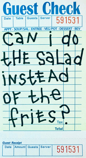 The Salad Instead of Fries Print - 12x18 in Giclee Fine Art Print